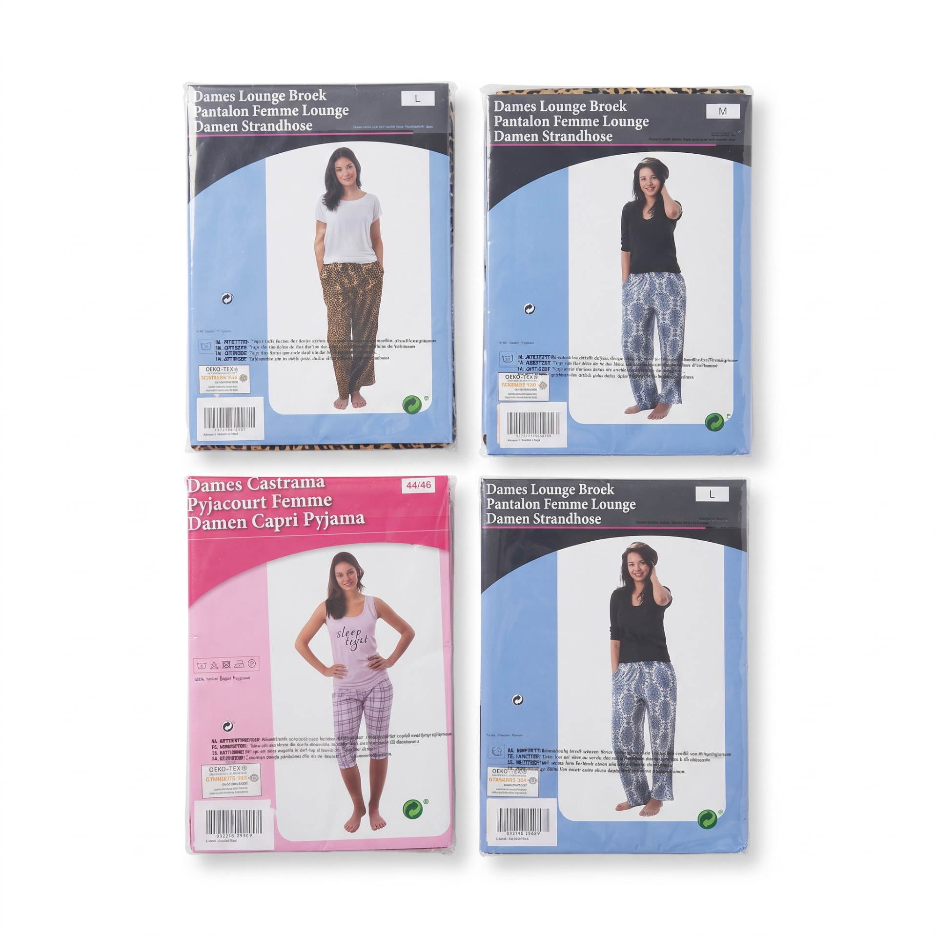 Lot de déstockage Textile — Lot pantalons lounge & pyjacourt femme – 4 modèles, Inclus dans le lot pyjamas (2 500 pièces mixtes) — photo 1