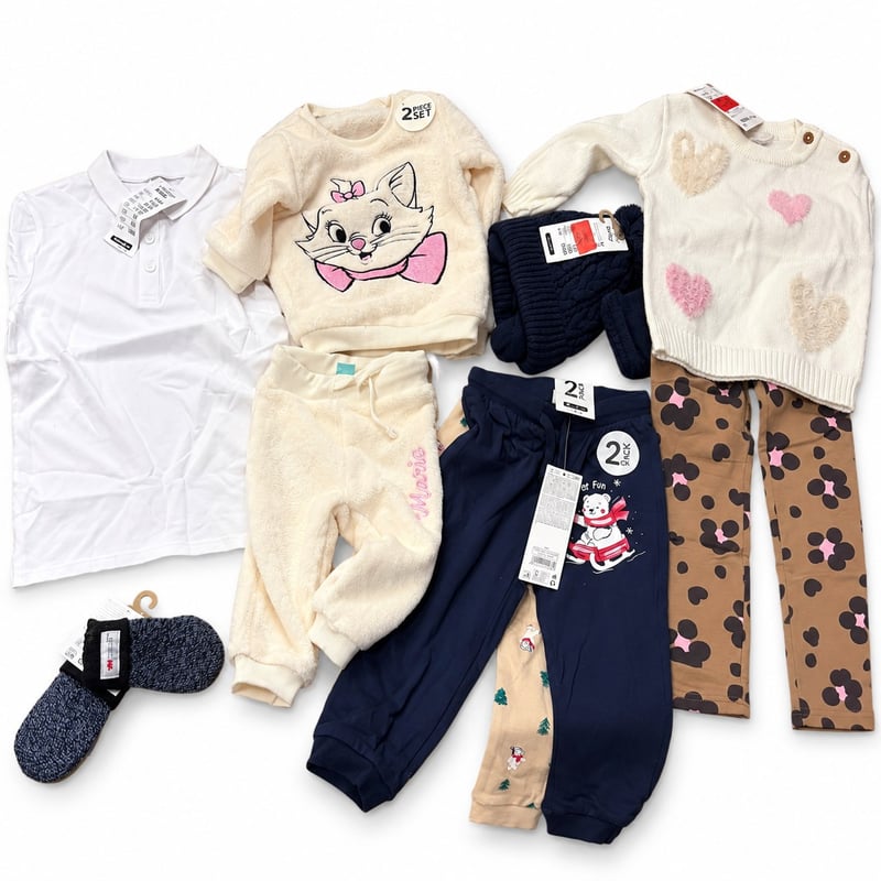 Lot vêtements enfants hiver – box mixte 600 pièces – sans marque communiquée