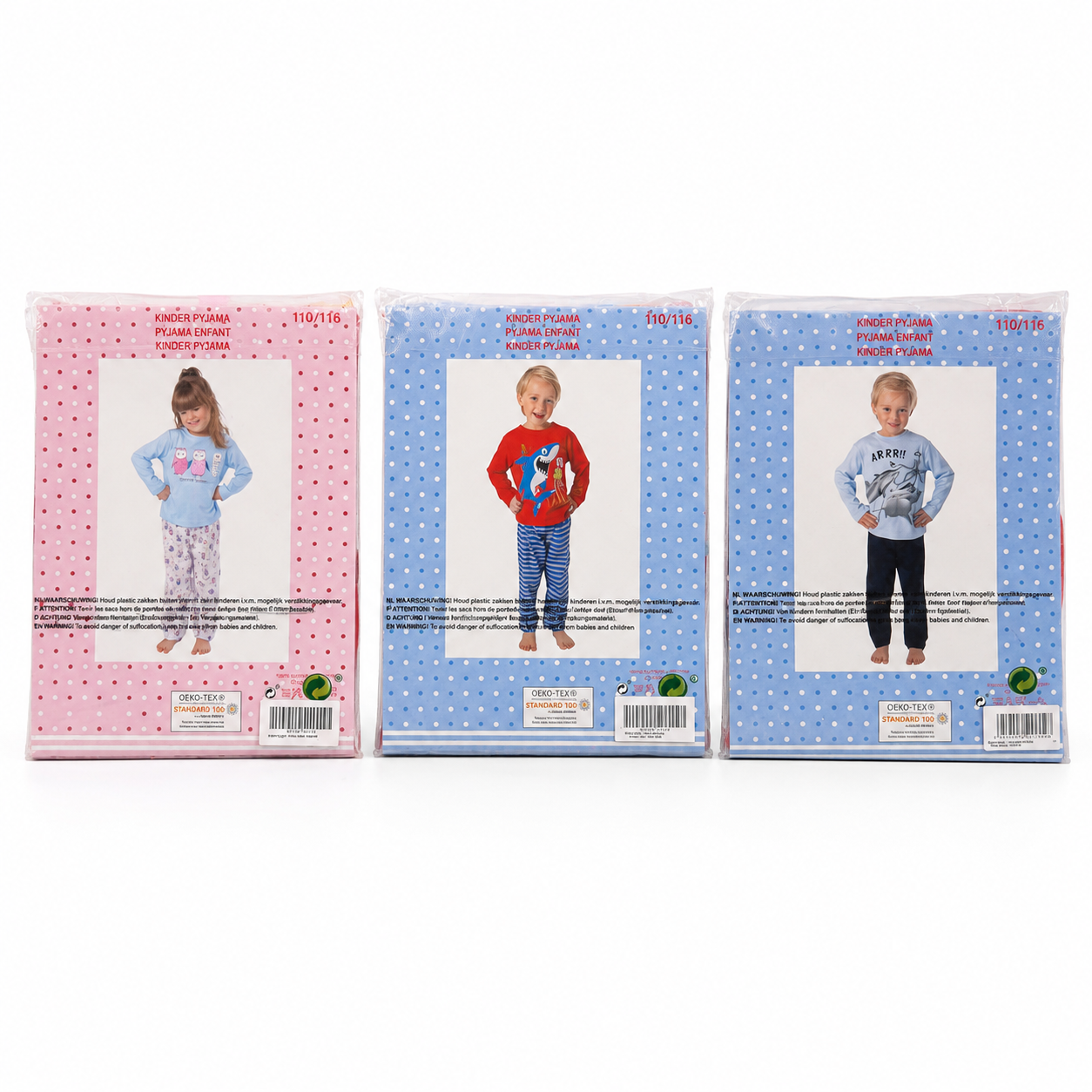 Lot de déstockage Enfant — Lot pyjamas enfant 2 pièces – 3 modèles, 2 500 pièces — photo 1
